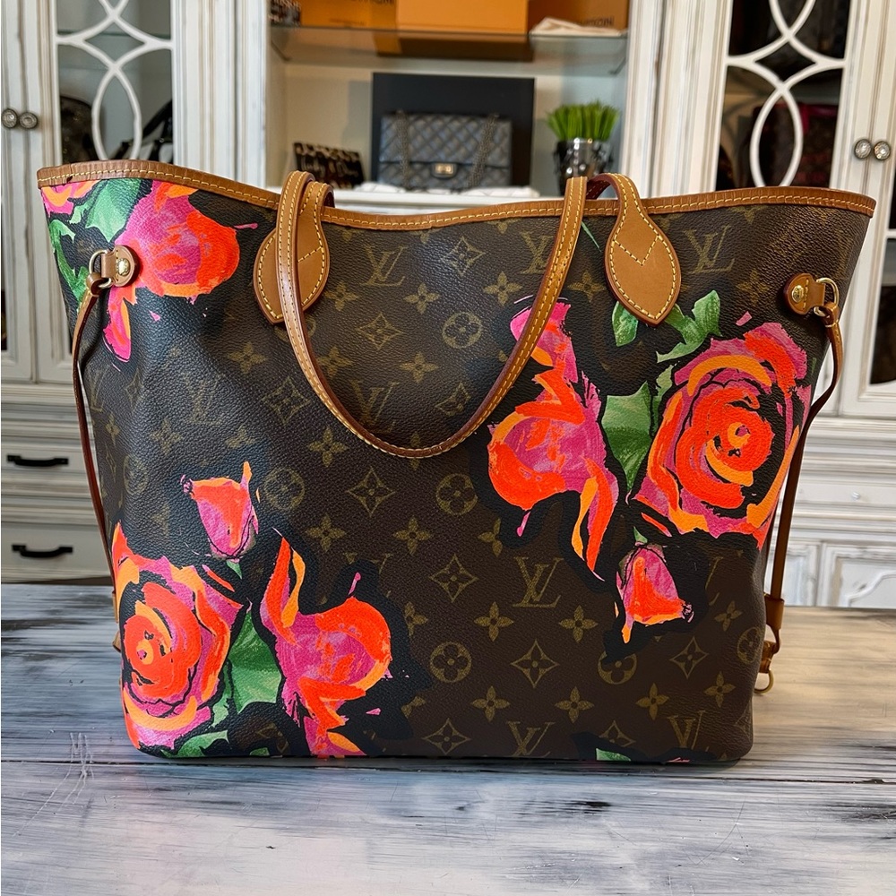 ‼️SOLD‼️Louis Vuitton Neverfull MM Monogram - Stephen Sprouse Rose - Picture 3 of 17